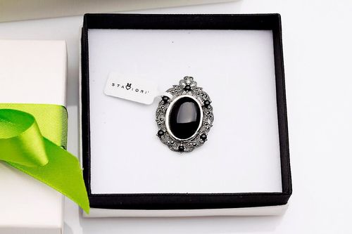 Srebrna broszka RDM3232 - Markazyty na Arena.pl