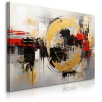 Obraz Do Salonu Abstrakcja Styl Glamour Elementy Złota Farba 70cm x 50cm