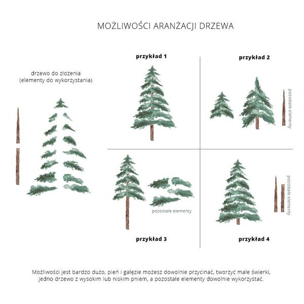 Naklejki Choinki / Świerki 2szt. DK313 zdjęcie 5