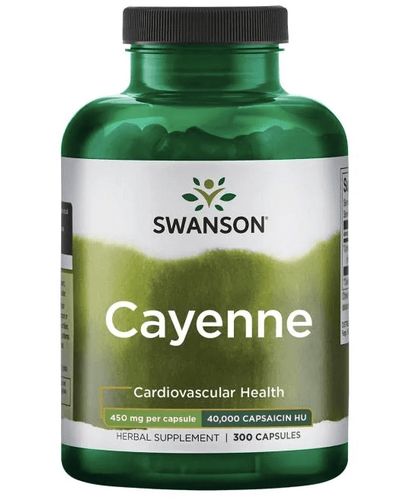 SWANSON Cayenne Pieprz 450mg 300 kaps Kapsaicyna na Arena.pl