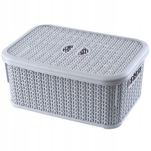 KOSZYK POJEMNIK PUDEŁKO Z POKRYWKĄ KOSZ 6L KOLORY na Arena.pl