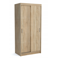 SZAFA DWUDRZWIOWA PRZESUWNA SONOMA 110CM pojemna garderoba do sypialni