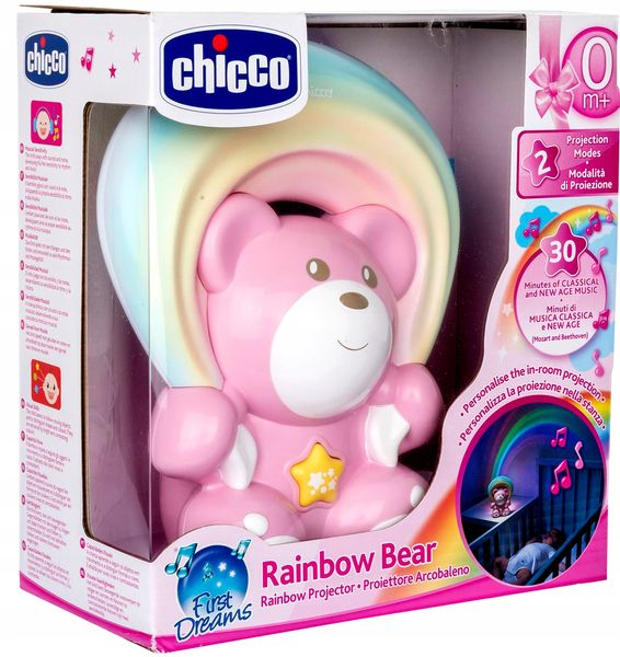 Miś z projektorem rainbow różowy zdjęcie 3