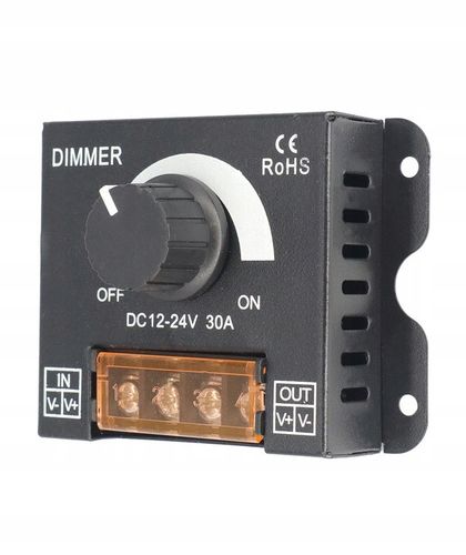 STEROWNIK ŚCIEMNIACZ LED DIMMER TAŚMA LED 30A 360W MEGA MOCNY na Arena.pl