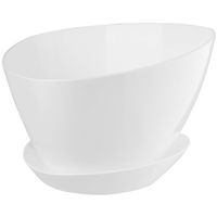 Doniczka Osłonka Na Kwiaty Podstawka Biała 18cm