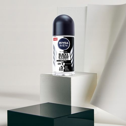 4 x NIVEA MEN Black&White Invisible Original Antyperspirant Roll On, 50 ml na Arena.pl