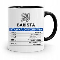 Dla Baristy Baristki Kawiarki Kubek Czarny Prezent Z Nadrukiem Ze Zdjęciem