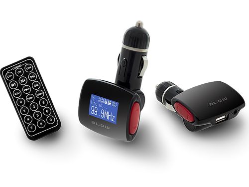 Transmiter FM BLOW USB SD/MMC czerwony + pilot na Arena.pl