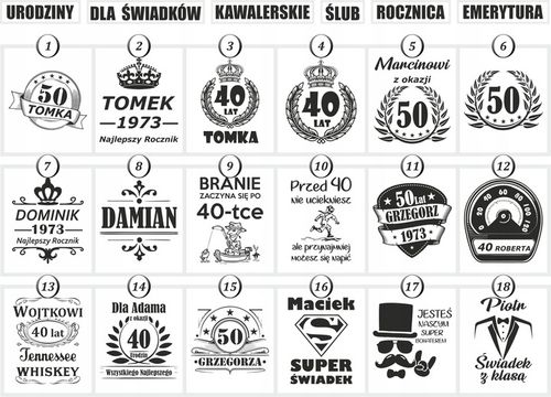 Zestaw Karafka na 18 30 40 50 Urodziny PREZENT na Arena.pl