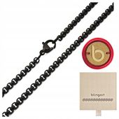Łańcuszek stal chirurgiczna czarny męski splot Ankier 60cm 3mm BLINGART