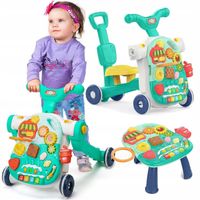 INTERAKTYWNY CHODZIK STOLIK PCHACZ HULAJNOGA 5W1 EDUKACYJNY SENSORY