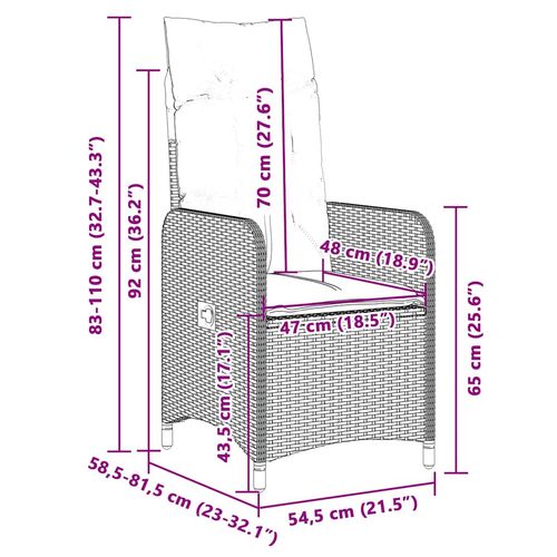 5-cz. zestaw mebli ogrodowych z poduszkami, beżowy, polirattan na Arena.pl