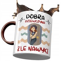 Kubek Bordowy Śmieszny Zabawny Złe Nawyki Prezent Z Nadrukiem Ze Zdjęciem