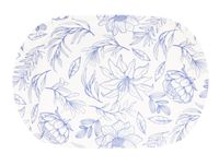 Taca dekoracyjna z melaminy 33 x 23 x 2,7 cm wygodne uchwyty kwiaty liście