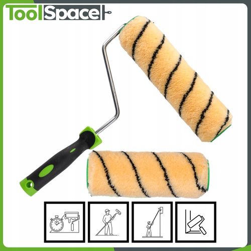 WAŁEK MALARSKI 25cm Zestaw do malowania Ścian i Sufitów Kij teleskopowy PL na Arena.pl