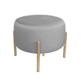 Pufa OLA LOFT ławka podnóżek metal złota MG17