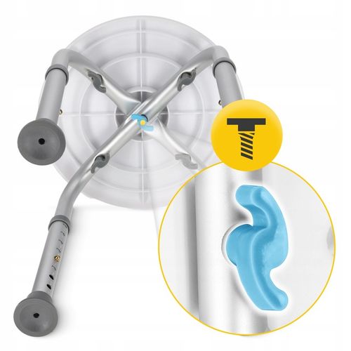 TABORET OBROTOWY STOŁEK SIEDZISKO DO WANNY POD PRYSZNIC REGULOWANA WYSOKOŚĆ na Arena.pl