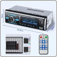 RADIO SAMOCHODOWE 1-DIN BLUETOOTH USB SD AUX MP3 MIKROFON PILOT ZESTAW