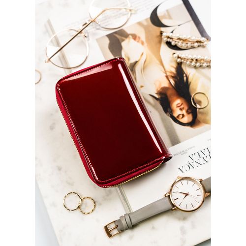 skórzany portfel damski w czerwonym kolorze z systemem rfid - peterson na Arena.pl