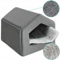 Legowisko buda dla psa kota DOMEK L LEN + FUTRO