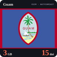 Karta eSIM Internet Guam 3 GB na 15 dni - bez rejestracji