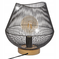 LAMPA STOŁOWA CZARNA LOFTOWA DEKORACYJNA METALOWA 26X28 CM JENA E27