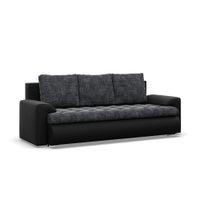 Kanapa rozkładana, Bosco, plecionka, ekoskóra, 222x96x92 cm | TYLETEGOTU