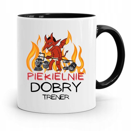Dla Trenera Trenerki Kubek Czarny Piekielnie Dobry Z Nadrukiem Ze Zdjęciem na Arena.pl