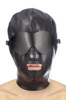 pu fetish mouth hood