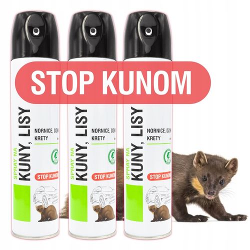 3x Spray na Kuny ODSTRASZACZ KUN Zestaw VACO MAX na Arena.pl