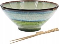 Ceramiczny Talerz Miska 1000 ml + pałeczki do MAKARONU RAMENU ZUPY - OMBRES