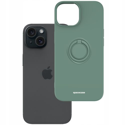 ETUI MATOWE DO IPHONE 15 SPACECASE SILICONE RING CASE SILIKONOWE + SZKŁO na Arena.pl