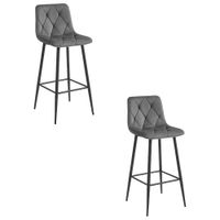 Hoker kuchenny NADO ciemny szary 2 szt. aksamit wygodne oparcie