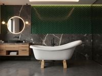 Wanna Wolnostojąca Rustykalna na Drewnianych Nogach 160 cm, kompozyt