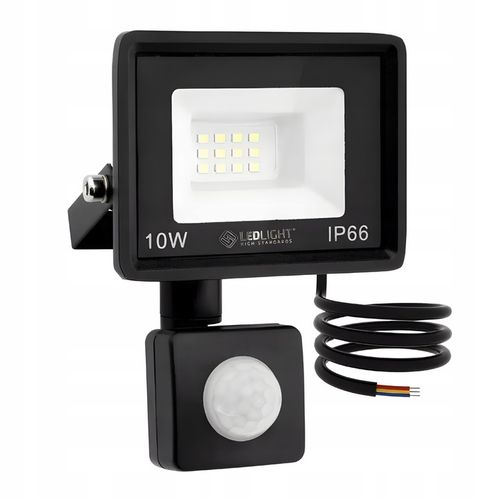 HALOGEN LED Z CZUJNIKIEM RUCHU 10W LAMPA Reflektor Naświetlacz na Arena.pl