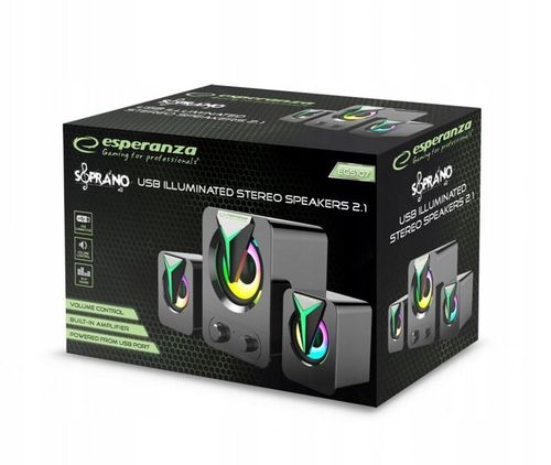 ESPERANZA GŁOŚNIKI 2.1 USB LED RAINBOW SOPRANO EGS107 na Arena.pl