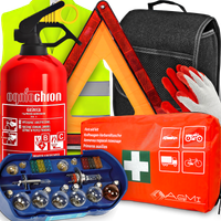 GAŚNICA 1KG TRÓJKĄT APTECZKA KAMIZELKA ZESTAW ŻARÓWEK ZAPASOWYCH TORBA