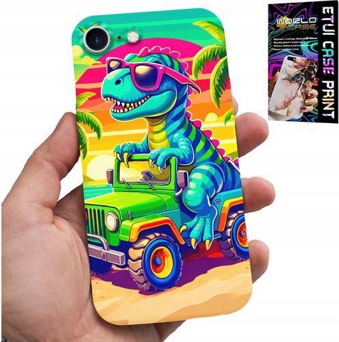 ETUI DO IPHONE SE / SE2 - DINOZAUR W CIĘŻARÓWCE WZORY DLA DZIECI na Arena.pl