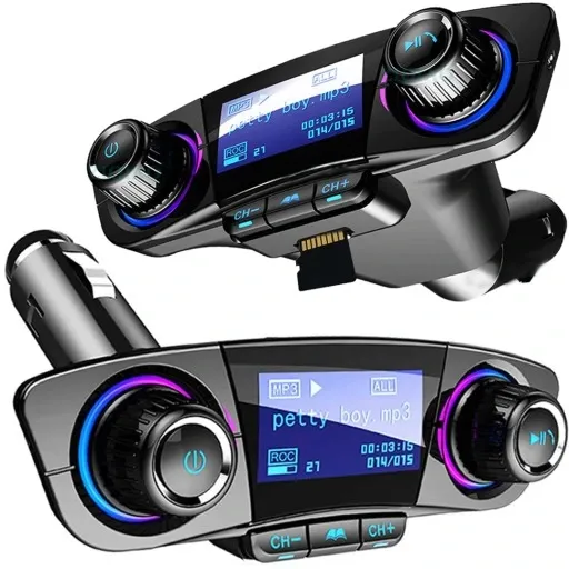 TRANSMITER FM BLUETOOTH 5.0 USB MULTIMEDIALNY 8w1 zdjęcie 1
