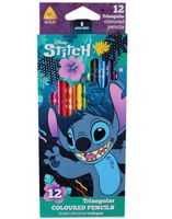 kredki ołówkowe trójkątne 12 kolorów stitch coolpack colorino