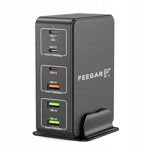 Ładowarka sieciowa Feegar Tower PRO 140W 6x USB Typ C na Arena.pl