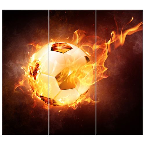 Obraz Płótno 90X80 Piłka W Ogniu na Arena.pl