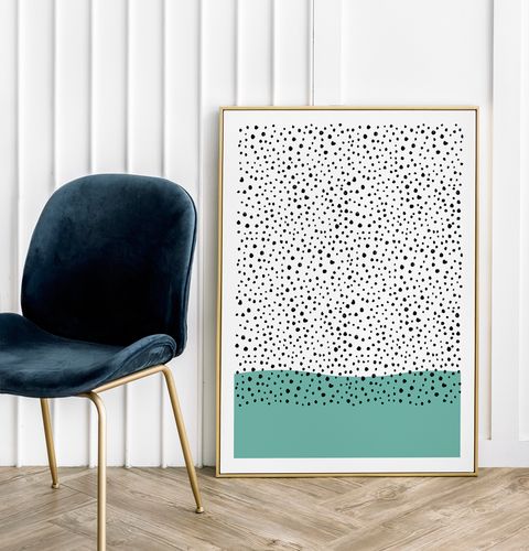 Plakat abstrakcja lazurowa czarna pattern 61x91 cm na Arena.pl