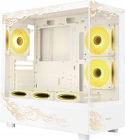 Obudowa białe AKWARIUM ze SMOKIEM loong Dragon limited edition +1x RGB FAN