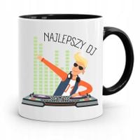 Dla Dja Muzyka Kubek Czarny Najlepszy Dj Prezent Z Nadrukiem Ze Zdjęciem