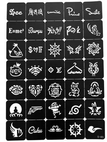 Tatuaże brokatowe SZABLONY 373 SZT KATALOG DLA DZIECI I DOROSŁYCH na Arena.pl