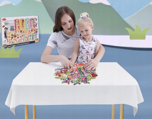 MAGNETYCZNA gra MODNISIE ubieranka PUZZLE montessori na Arena.pl