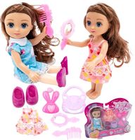 Lalka MAŁA DZIEWCZYNKA Kaibibi Brunetka 2 Sukienki  A1