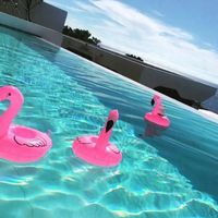 12 x DMUCHANY UCHWYT NA NAPOJE Podstawka Do Drinków FLAMING Podkładka BASEN