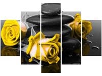 OBRAZ RÓŻE TLE KAMIENI AKCENT KOLORYSTYCZNY